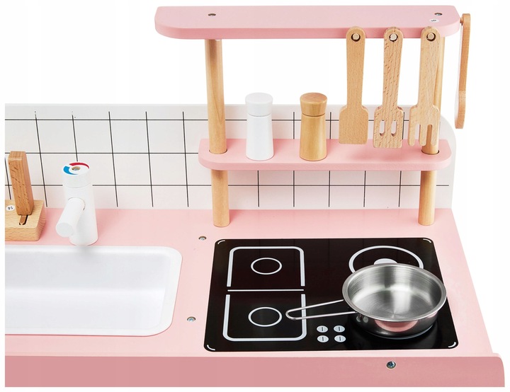 Kuchnia dziecięca ORYGINALNA Mamabrum Kuchnia RETRO + FARTUSZEK I AKCESORIA