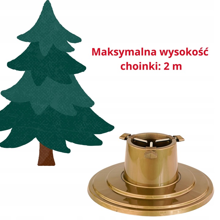 Stojak choinkowy Orbit do 2m z odżywką do choinek ciętych Agrecol