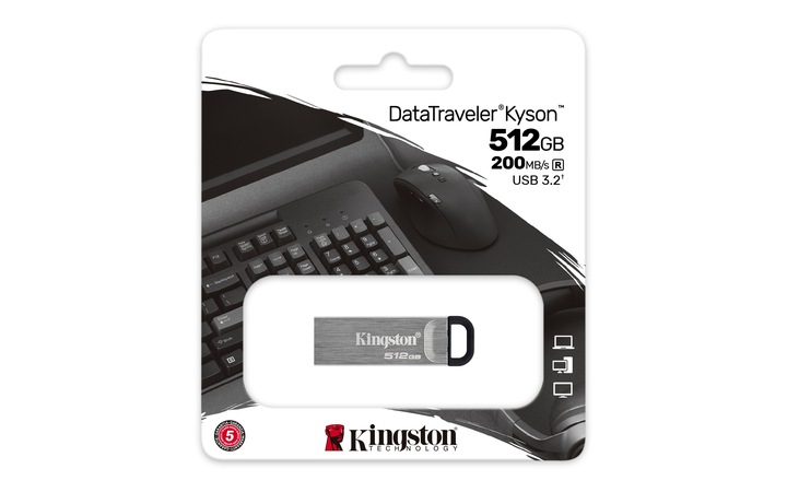 Pendrive Kingston Kyson DTKN/512 512GB do 200MB USB 3.0, USB 3.1, USB 3.2