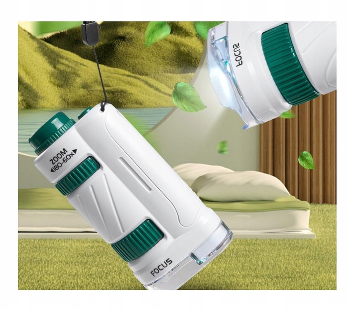 MIKROSKOP EDUKACYJNY DLA DZIECI 2W1 LABORATORIUM 60X/180X + AKCESORIA