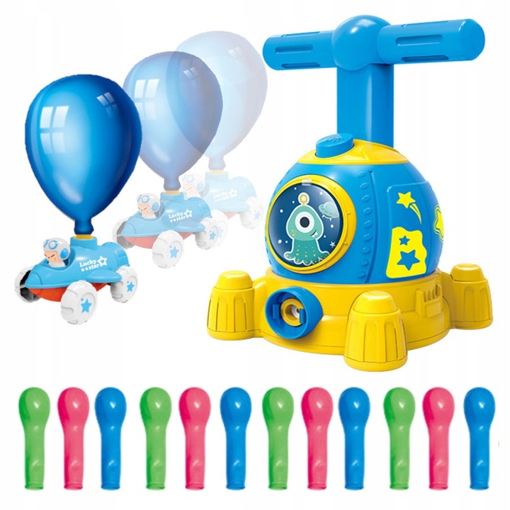 Samochód WYRZUTNIA BALONÓW XXL DUŻY ZESTAW Rakieta AUTKA AERODYNAMICZNE