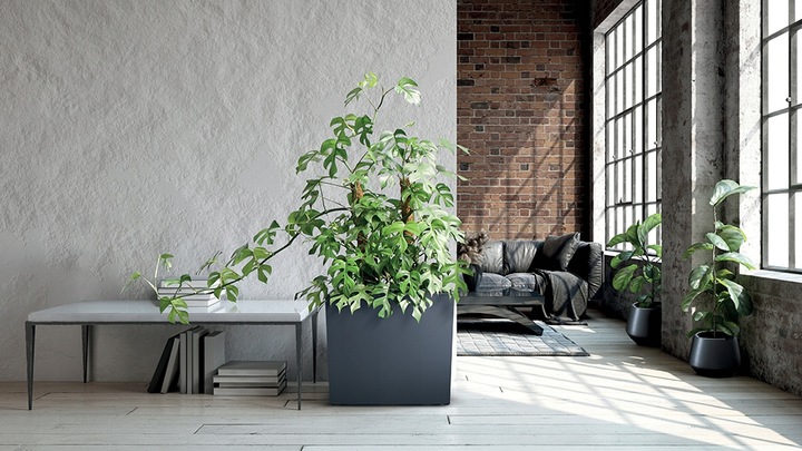 Doniczka wysoka Urbi Case T DUC800T z wkładem | Biały