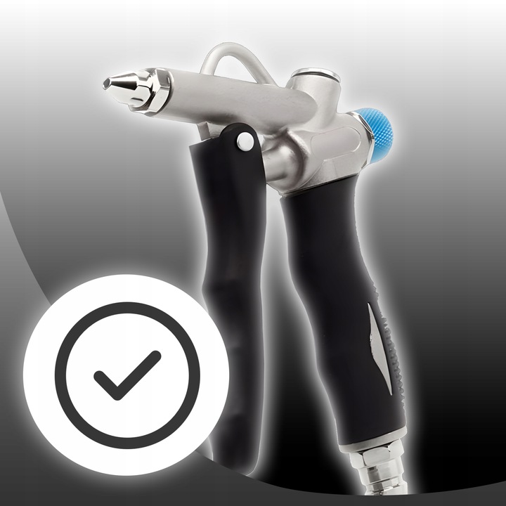 PISTOLET DO PRZEDMUCHIWANIA DYSZA VENTURIEGO REGULACJA PRZEPŁYWU POWIETRZA