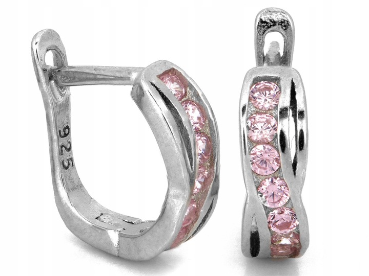 Kolczyki Srebrne 925 Dla Dziewczynki Waga 1.04g Wys. 9.9mm Szer. 3.2mm