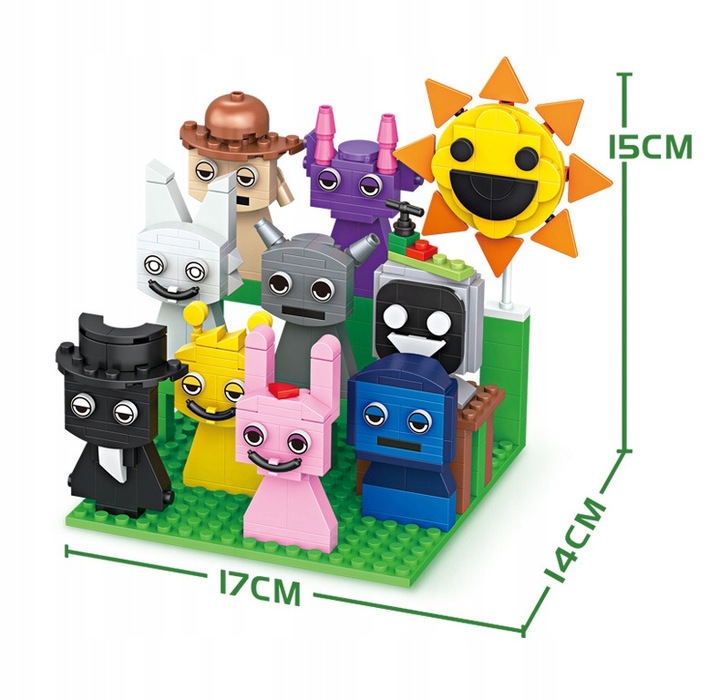 INCREDIBOX SPRUNKI KLOCKI FIGURK ZESTAW 3D zabawka z klocków Prezent