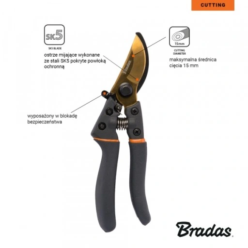 SEKATOR NOŻYCE DO KRZEWÓW GAŁĘZI KWIATÓW OGRODOWY + RĘKAWICE