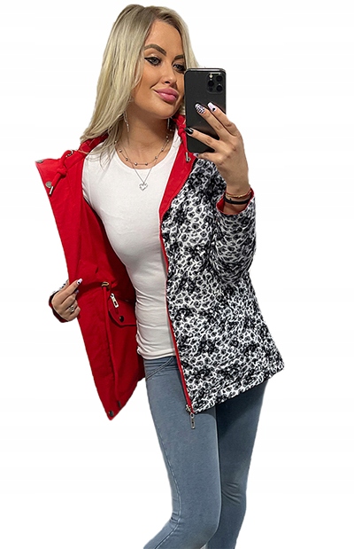 DWUSTRONNA PARKA kurtka Z KAPTUREM 3 KOLORY S