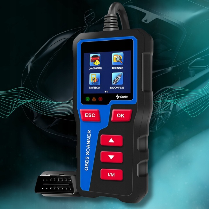 INTERFEJS DIAGNOSTYCZNY TESTER OBD2 JĘZYK POLSKI SKANER PL MENU POPRAWIONY