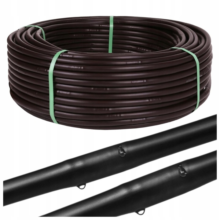 LINIA KROPLUJĄCA NAWADNIANIE Kropelkowe Wąż pocący kroplujący 100 mb