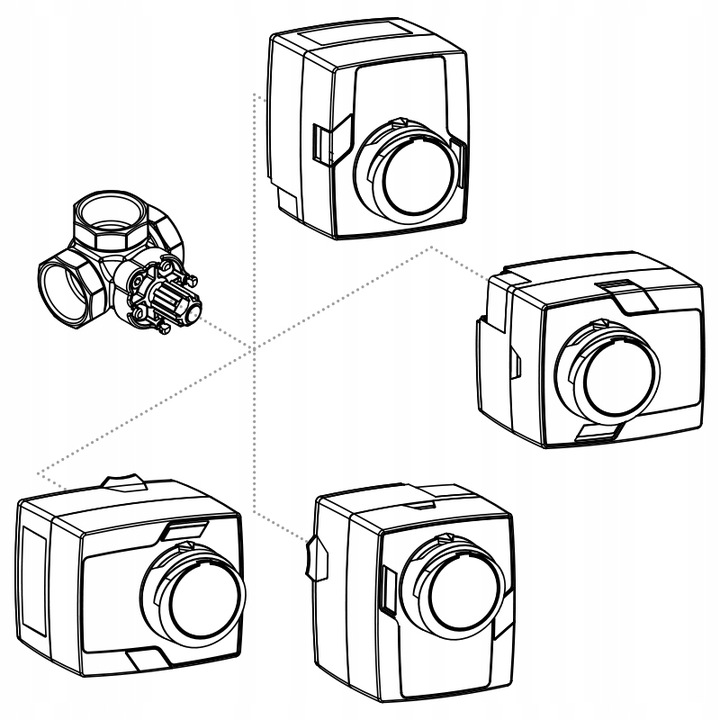 SIŁOWNIK NAPĘD ELEKTRYCZNY DO ZAWORU ZAWORÓW MIESZAJĄCYCH ARM 343 AFRISO