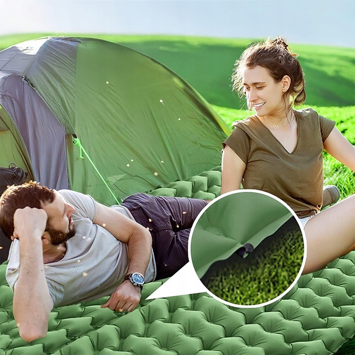 MATA SAMOPOMPUJĄCA KARIMATA POJEDYNCZY 200X67X10 CM Z PODUSZKĄ GRUBA