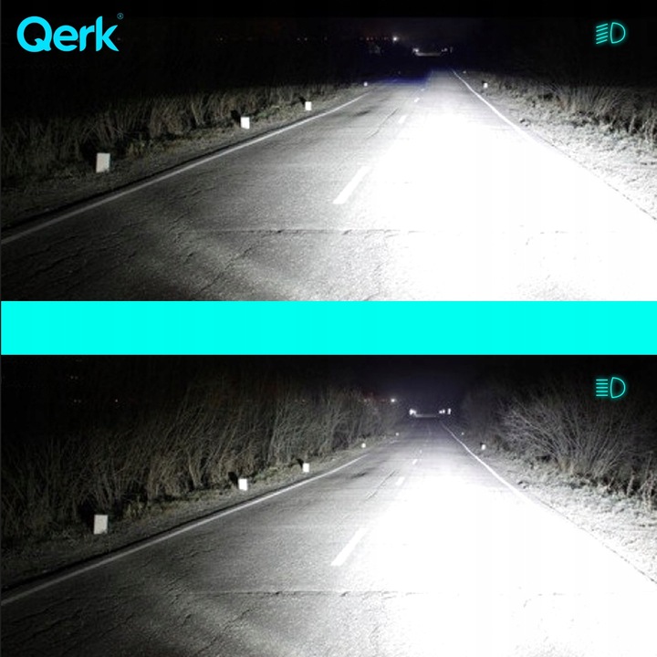 ŻARÓWKI LED H4 QERK E4 RETROFIT 120W 6000K MOCNE CANBUS ODCIĘCIE
