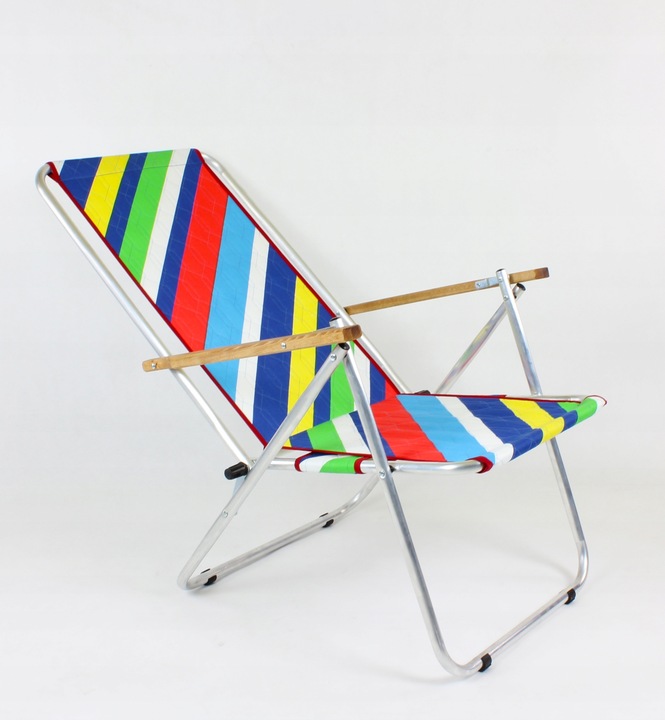 Leżak - krzesło plażowe, składane, turystyczne, dwie funkcje, MAX 120 kg TE
