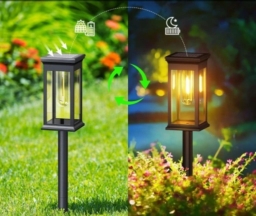 6x Lampa ogrodowa SOLARNA LED wbijana Latarnia Żarówka Filament 3000K SMD