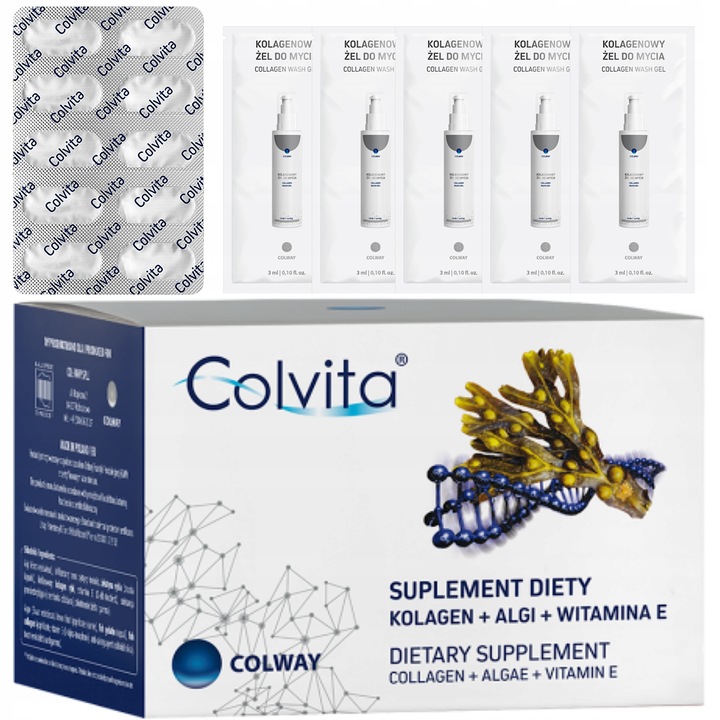 Colvita Colway 60Kaps Kolagen Wit E Na Stawy Skórę Włosy Paznokcie +GRATIS