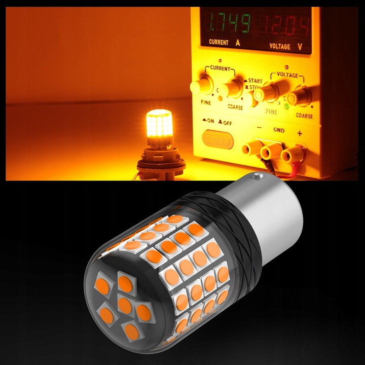 ŻARÓWKA LED PY21W XSTORM POMARAŃCZOWA KIERUNEK CAN