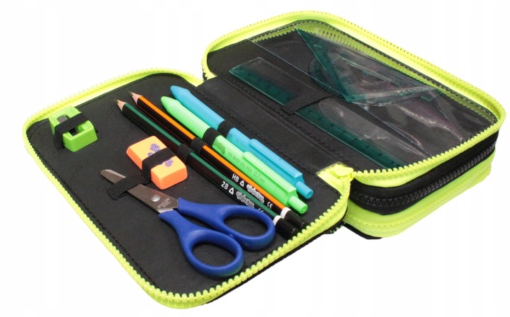 CoolPack Piórnik szkolny trzykomorowy z wyposażeniem Gradient Lemon