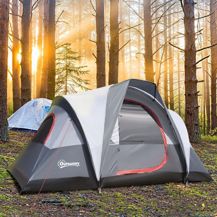 Namiot turystyczny OUTSUNNY 2-3 osoby| Kemping| Biwak| Festiwal| DUŻY|Torba