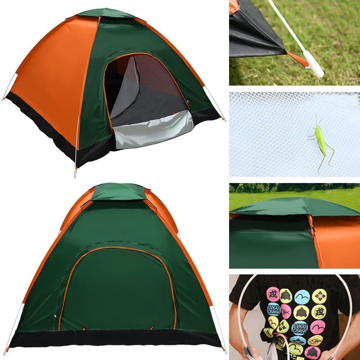 NAMIOT SAMOROZKŁADAJĄCY AUTOMATYCZNY TURYSTYCZNY 4 OSOBOWY KEMPINGOWY 2X2m