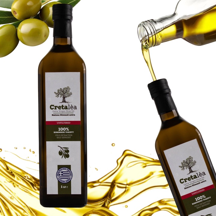 Oliwa z Oliwek Extra Virgin 1L Grecka NIEFILTROWANA Data 03/2027
