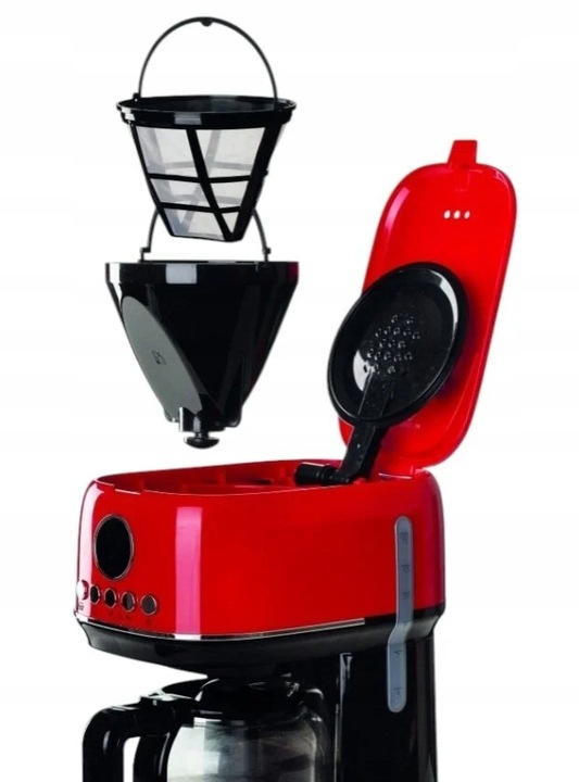 Ekspres przelewowy ARIETE Moderna 1396/00 Czerwono-czarny