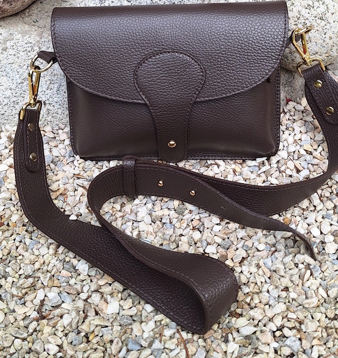 Torebka włoska nerka listonoszka MAXI DUŻA WERSJA zamek Vera Pelle