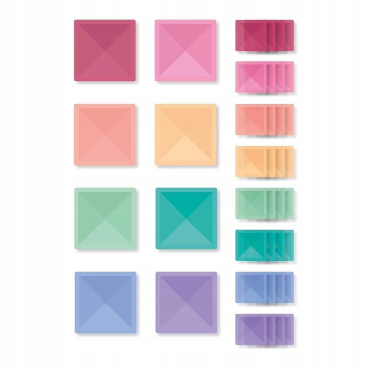 Connetix: 40 el. Klocki magnetyczne Pastel Square