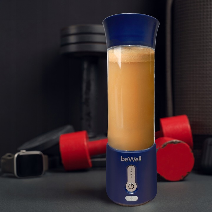 BLENDER KIELICHOWY DO SMOOTHIE I KOKTAJLI RECZNY beWell 500ml BEZPRZEWODOWY