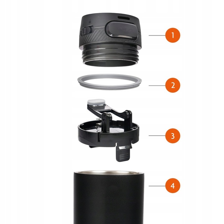 KUBEK TERMICZNY TERMOS NA KAWĘ HERBATĘ MAJESTIC SPORT NORD 600 ML