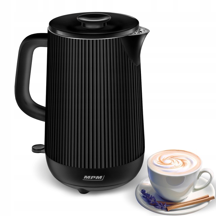 Czajnik elektryczny bezprzewodowy MPM MCZ-115/C podwójne ścianki czarny