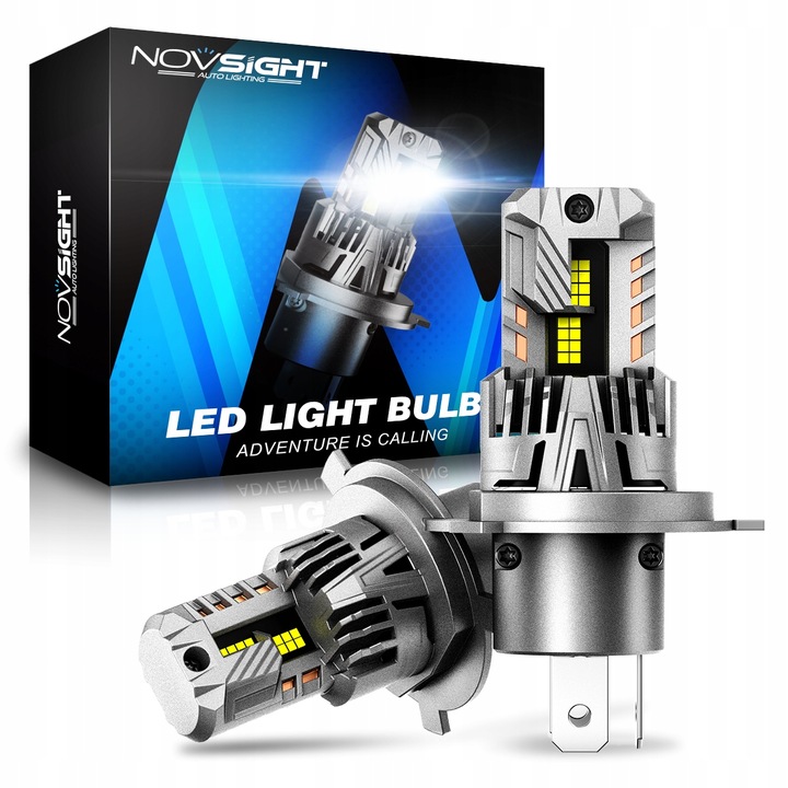 ŻARÓWKI LED H4 +700% BARDZO MOCNE BIAŁE 6500K 1:1 CANBUS