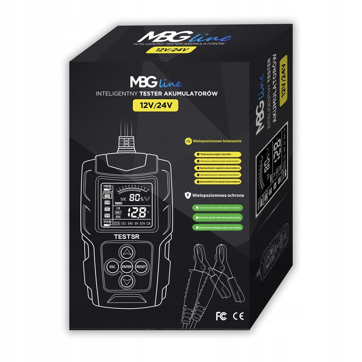 Cyfrowy Tester Akumulatora Miernik do Baterii Akumulatorów 12V 24V LCD