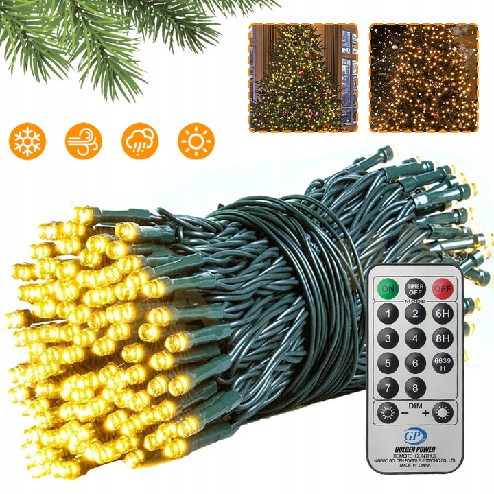 OŚWIETLENIE CHOINKOWE Z PIERŚCIENIEM, 2M, 400 DIOD LED, LAMPKI CHOINKOWE