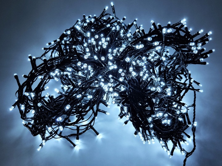 LAMPKI CHOINKOWE 800 LED TIMER ATEST ZEWNĘTRZNE NA CHOINKĘ CHOINKA BIAŁE