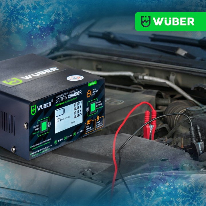 PROSTOWNIK 6/8/12/14/16/24V MIKROPROCESOROWY ŁADOWARKA DO AKUMULATORA 10A