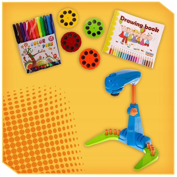 Projektor Rzutnik do Nauki Rysowania ze Slajdami Podświetlany Regulowany