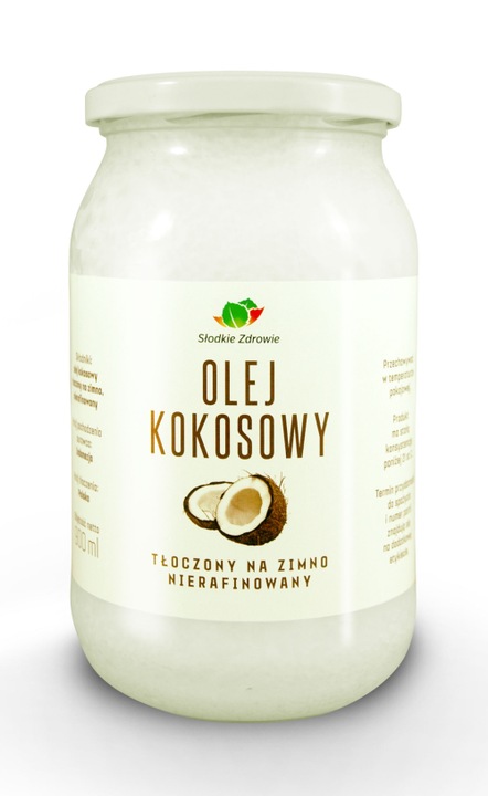 OLEJ KOKOSOWY 2x500 1L NIERAFINOWANY ZIMNOTŁOCZONY