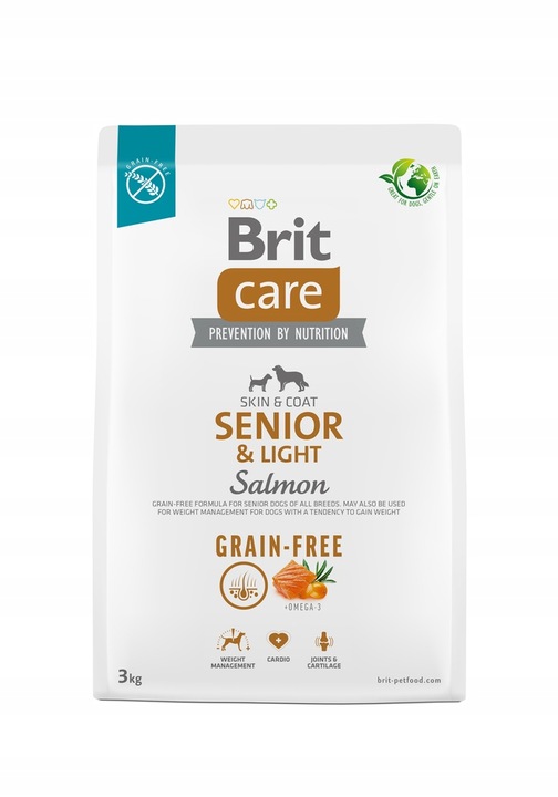 BRIT CARE Dog Grain-free Senior & Light Salmon 3kg