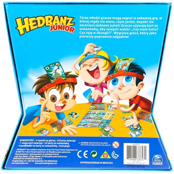 2w1 MONOPOLY BID HASBRO gra planszowa karciana + HEDBANZ JUNIOR Classic PL