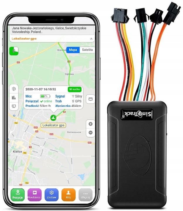 Lokalizator GPS odcięcie paliwa podsłuch SOS