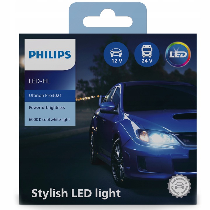 Philips żarówki LED H1 Ultinon Pro3021 6000K 12/24