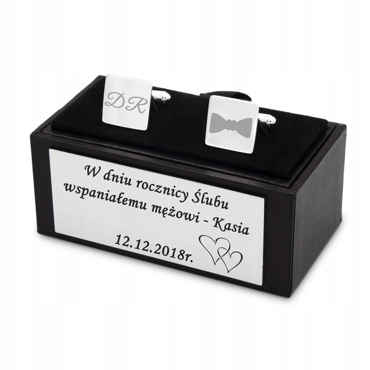 Srebrne spinki do mankietów GRAWER SREBRO 925 S3