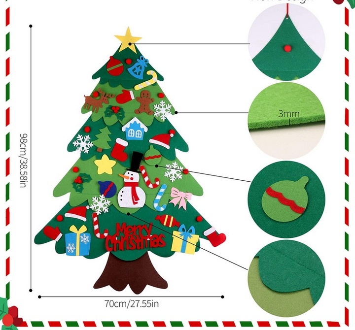 Choinka FILC RZEPY Święta dzieci + LED 100 cm