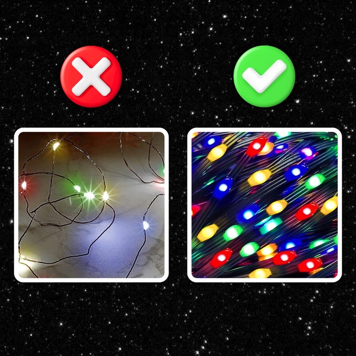 LAMPKI CHOINKOWE 100LED MULTIKOLOR ŚWIĄTECZNE SMART WIFI TUYA PILOT 10M