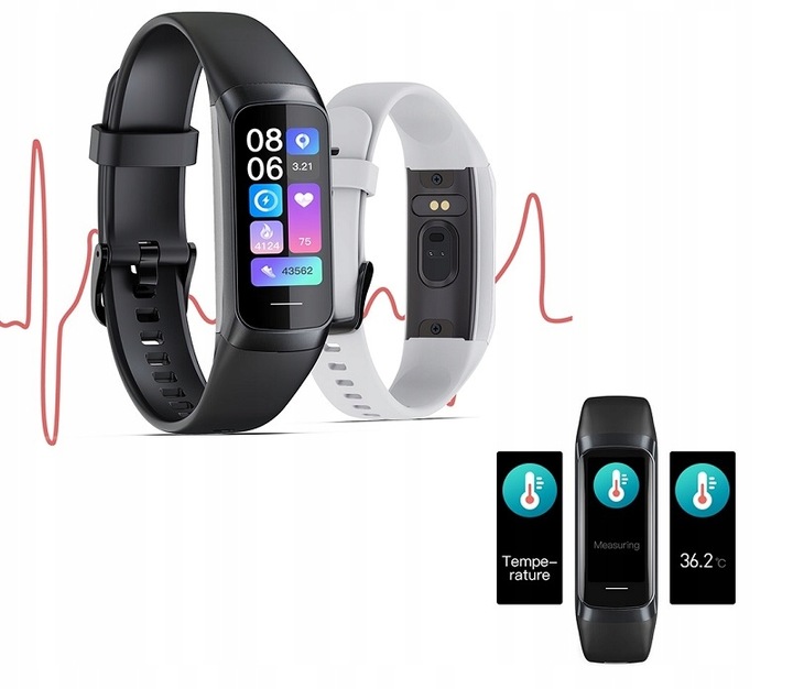 SMARTWATCH ZEGAREK SMARTBAND DAMSKI AMOLED PL PULS SPORT KROKOMIERZ