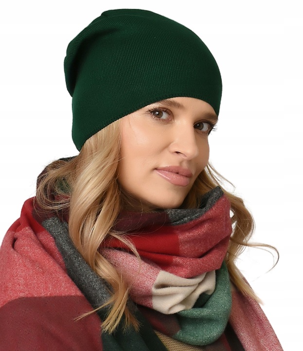 Damska CZAPKA jesienna modny styl podpinana POLSKI PRODUCENT zimowa UNI V3