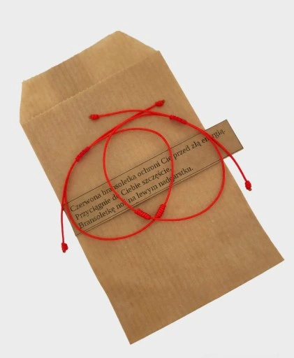 Bransoletki czerwona Kabała dla par nitka zestaw