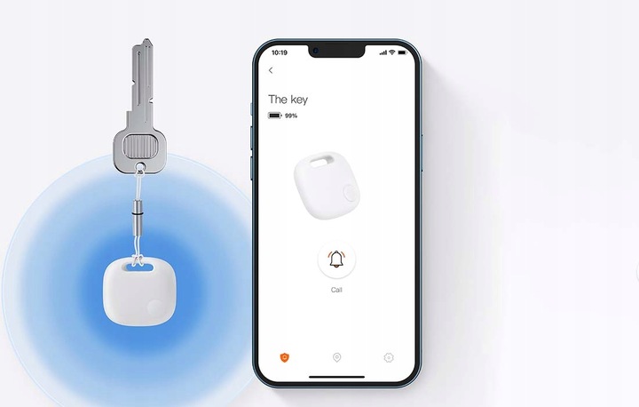 BASEUS BRELOK ZAWIESZKA LOKALIZATOR BLUETOOTH ZE SMYCZĄ DO KLUCZY 240MAH 3V