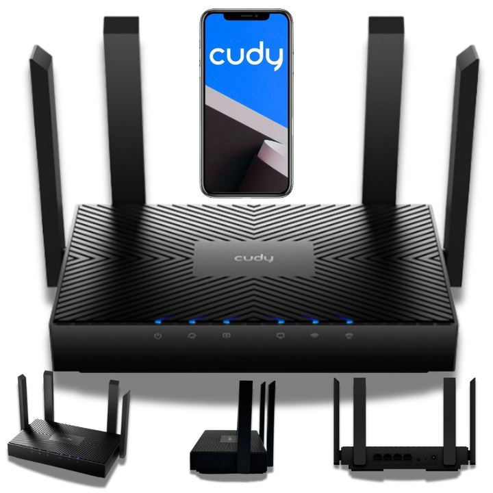 SZYBKI POTĘŻNY RUTER Wi-Fi 6 MESH CUDY WR3000 UNIWERSALNY GIGABITOWY ROUTER