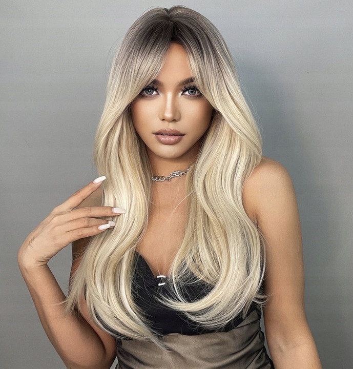 Peruka Blond Ombre Długa Naturalny